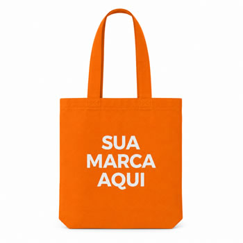 Sacola em 50% algodão, 30% algodão reciclado e 20% poliéster reciclado